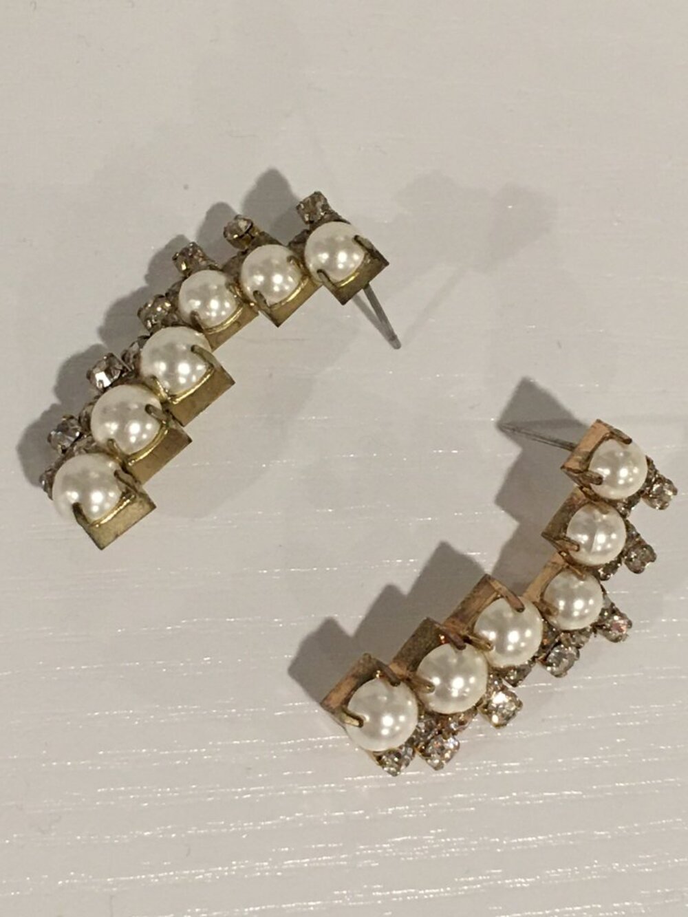J. Crew Pearl & Rhinestone Earrings
